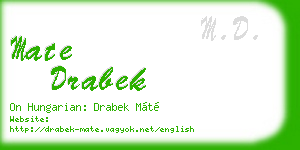 mate drabek business card