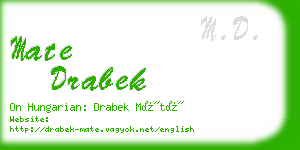 mate drabek business card
